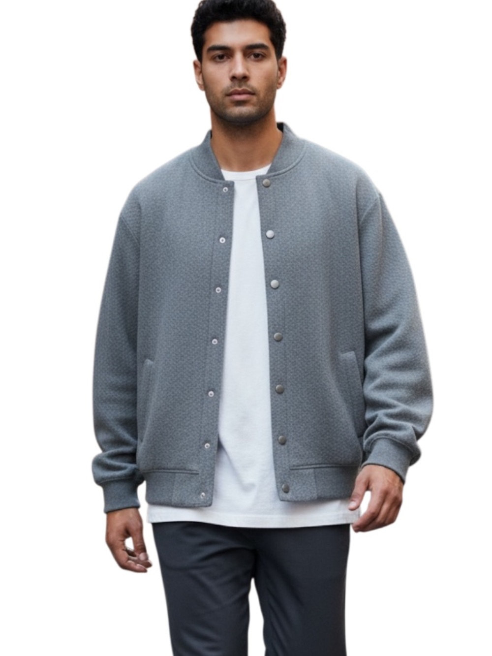 Synrgy Gray Bomber Jacket